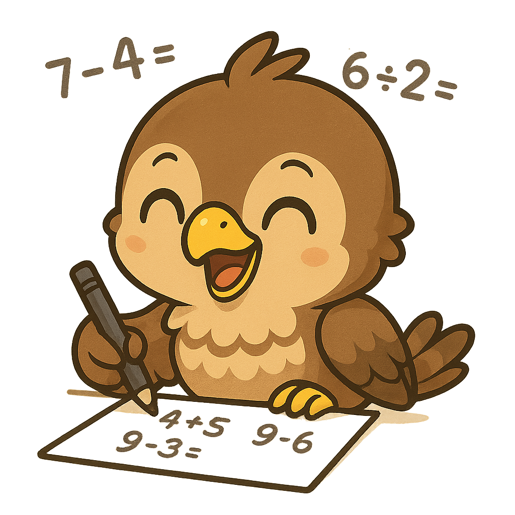 A cute chibi hawk